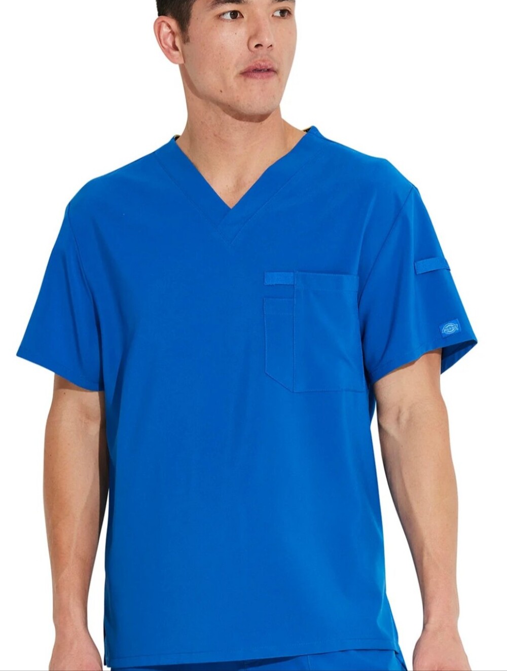 NWT Dickies Men EDS Essentials Stretch V-Neck Medical Scrub Top Blue size XL